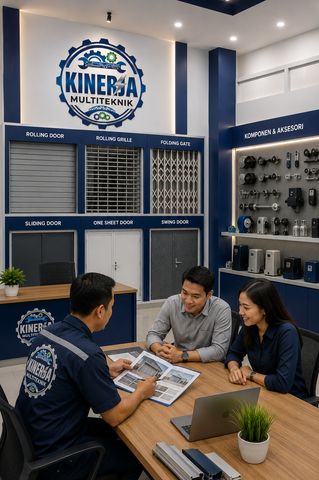 Sektor Komersial - Solusi pintu akses keamanan modern untuk ruko dan pusat perbelanjaan